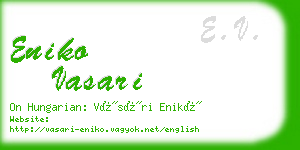 eniko vasari business card